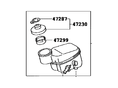 Toyota Brake Master Cylinder Reservoir - 47220-52200