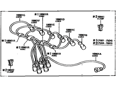 Toyota Spark Plug Wire - 19901-60060