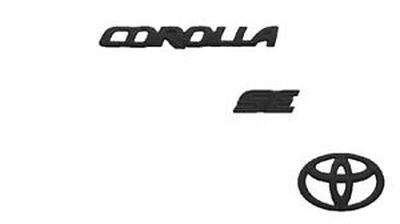 Toyota Blackout Emblem Overlays - SE Models. Exterior Emblem. PT948-12190-02