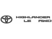 Toyota Highlander Exterior Emblem - PT948-48204-02