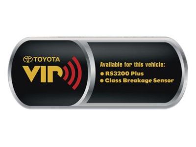Toyota VIP Window Label - Service. Security System. 00107-VIPWS