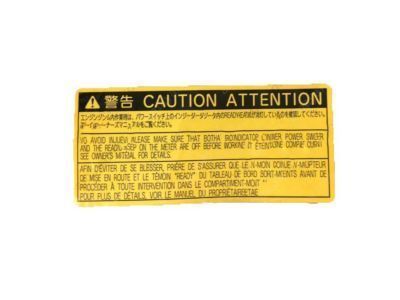 Toyota 47997-60010 Label, ACCUMULATOR Caution