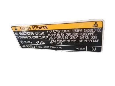 Toyota 88723-60330 Label, Cooler Service Caution