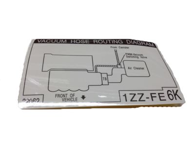 Toyota 17792-22062 Plate, Engine Vacuum Hose Information