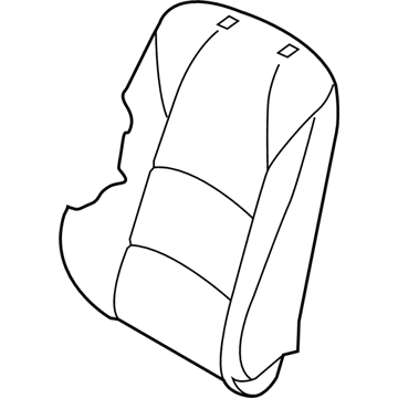 Toyota 71074-WB002 Front Seat Back Cover, Left(For Separate Type)