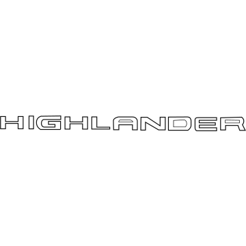 2021 Toyota Highlander Emblem - 75442-0E090