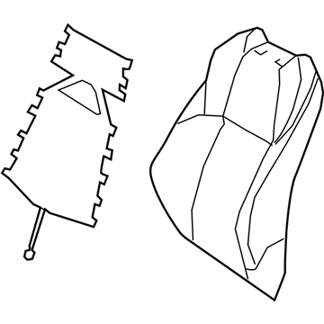 Toyota 71074-F4110-B2 Front Seat Back Cover, Left(For Separate Type)