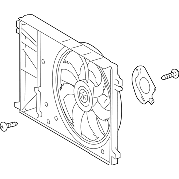 Toyota RAV4 Cooling Fan Assembly - 16360-0P170
