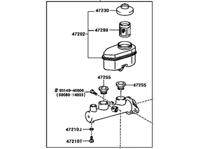 1994 Toyota Camry Master Cylinder Repair Kit - 47201-07010