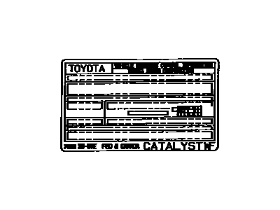 Toyota 11298-7A150 Plate, Emission Control Information