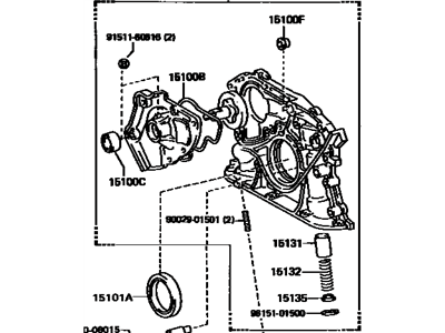 Toyota 15100-74010 Pump Assembly, Oil