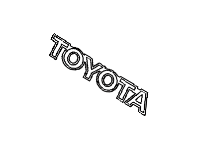 Toyota 75441-17080-A0 Rear Name Plate, No.1