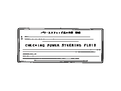 Toyota 44391-17010 Label, Power Steering Oil Information
