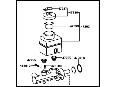 2005 Toyota MR2 Spyder Master Cylinder Repair Kit - 47201-17291