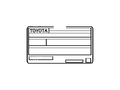 Toyota 11298-28830 Label, Emission Control Information