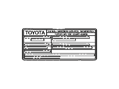 Toyota G9131-0R012 Label, Ev Emission C