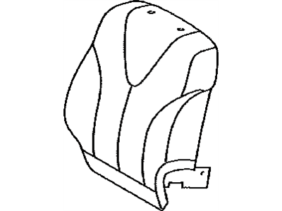 Toyota 71074-0T042-B3 Front Seat Back Cover, Left(For Separate Type)