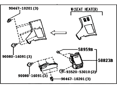 Toyota 58804-0T030-E0 Panel Sub-Assembly, Cons