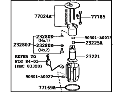 Toyota Venza Fuel Pump - 77020-0T010