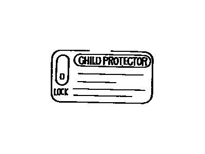 Toyota 69339-91704 Plate, Child Protector Lock Caution