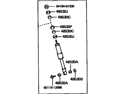 Toyota 48531-69485 Shock Absorber Assembly Rear Left