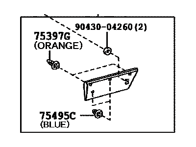 Toyota 75076-35162 MOULDING Sub-Assembly, R