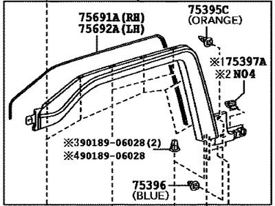 Toyota 53088-35143 Extension Sub-Assembly