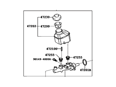 Toyota Camry Master Cylinder Repair Kit - 47201-33400