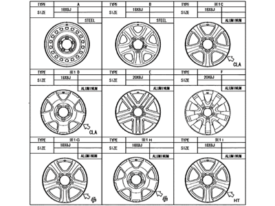 Toyota 42611-0C100 Wheel, Disc