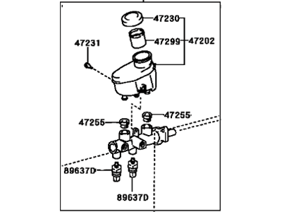 Toyota 47201-0C030 Brake Master Cylinder Sub-Assembly