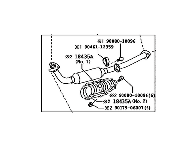 Toyota 17410-0F020 Front Exhaust Pipe Assembly