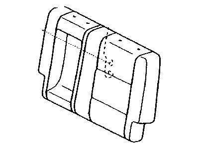 Toyota 71078-0C010-B1 Rear Seat Back Cover, Left (For Separate Type)
