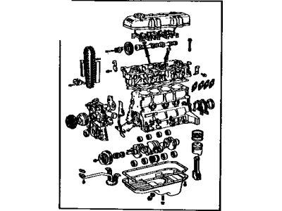 Toyota 19000-65100 Engine Assembly, Partial