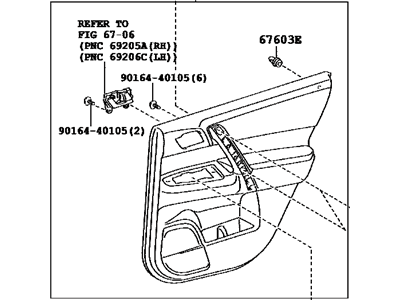 Toyota 67640-48570-E0 Board Sub-Assy, Rear Door Trim, LH