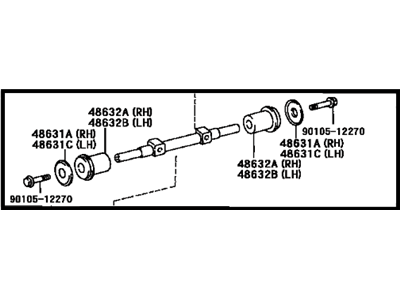 Toyota 04485-35070 Shaft Kit, Front Suspension