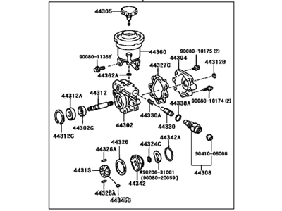 1997 Toyota Tacoma Power Steering Pump - 44320-04030
