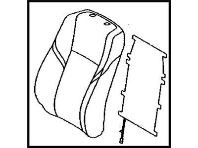 Toyota 71074-07350-A1 Front Seat Back Cover, Left(For Separate Type)