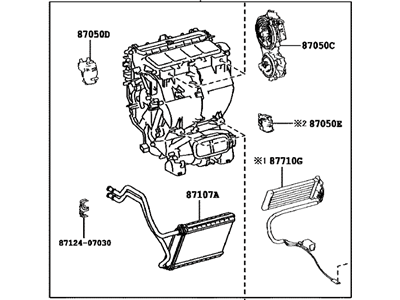 Toyota 87050-07141 Radiator Assembly, Air C