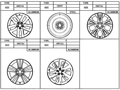 2018 Toyota Highlander Spare Wheel - 42611-0E440