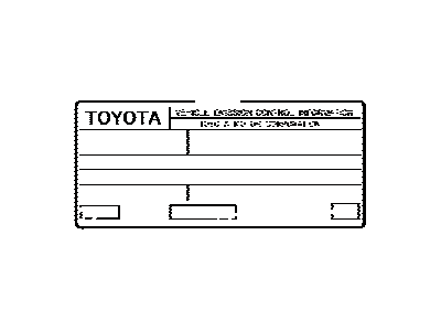 Toyota 11298-0V112 Label, Emission Control Information