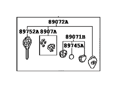 Toyota 89070-33880 Transmitter Assy, Door Control