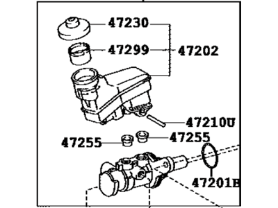 Toyota 47201-33450 Brake Master Cylinder Sub-Assembly