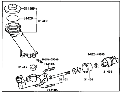 Toyota Camry Clutch Master Cylinder - 31410-33030
