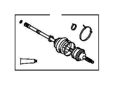 Toyota 43470-29247 Shaft Assembly, Front Drive Outboard Joint, Left