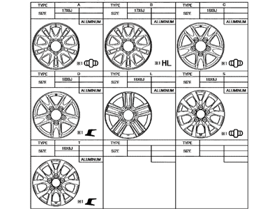 2014 Toyota Land Cruiser Spare Wheel - 42611-60640