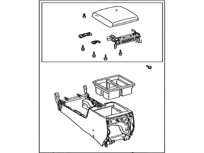 Toyota 58901-60620-E0 Box Sub-Assy, Console, Rear