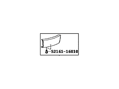 Toyota 52169-60070-G0 Cover, Rear Bumper, Lower