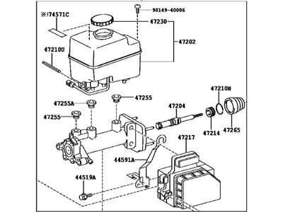 Toyota 47025-60560 Brake Master Cylinder Sub-Assembly