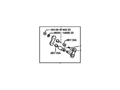 Toyota 04481-60030 Shackle Kit, Front Spring