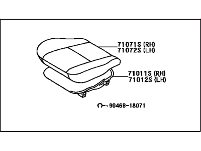 1997 Toyota Tercel Seat Cushion - 71410-1G370-E0